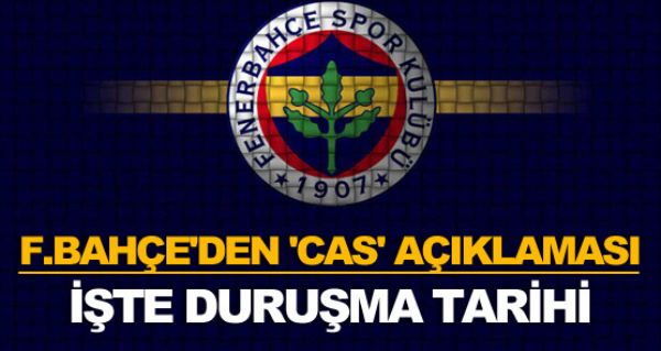 Fenerbahe'den CAS aklamas